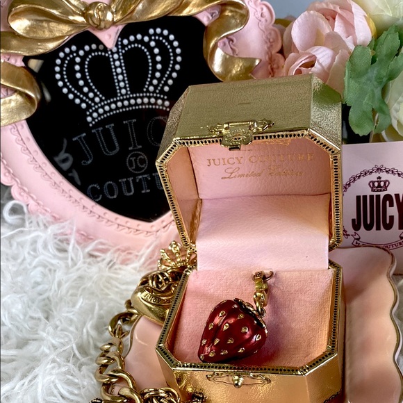 Y2K Juicy Couture Strawberry 🍓 Charm w/ Vintage Charm Box - Picture 2 of 10